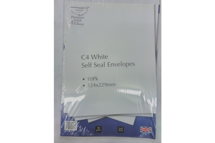 Premium Value C4 Self Seal Envelopes 10pk 324x229mm