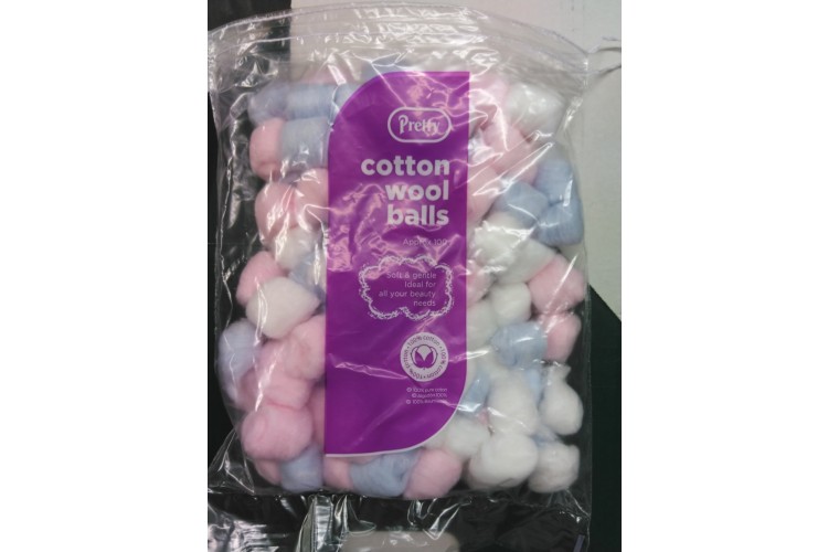 Pretty Cotton Wool Balls 100 pack