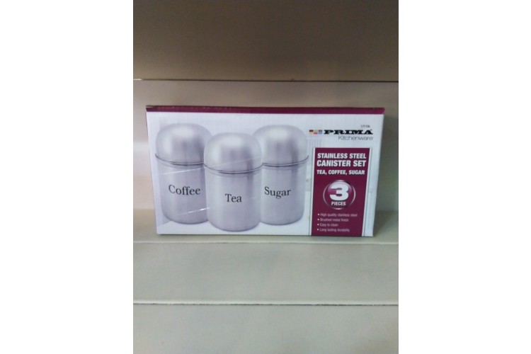 Prima Stainless Steel Canister Set 3 Pieces