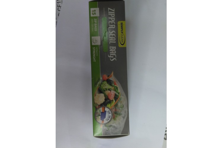 Simply Clean Zipper Seal Bags 15 Zip Bags