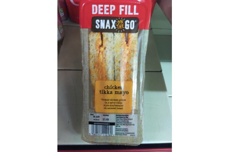 Snax On The Go Chicken Tikka Mayo Sandwich
