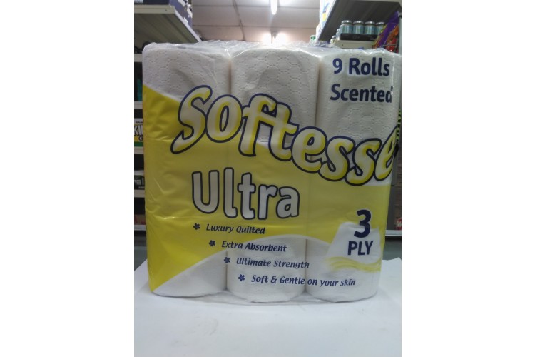 Softness Ultra Yellow Toilet Tissue 9 Rolls Scented