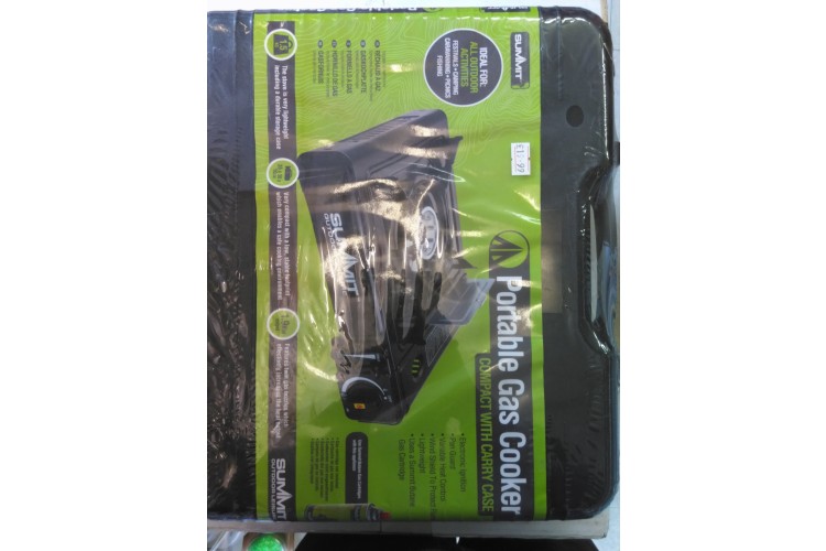 Summit Portable Gas Cooker Compact With Carry Case 