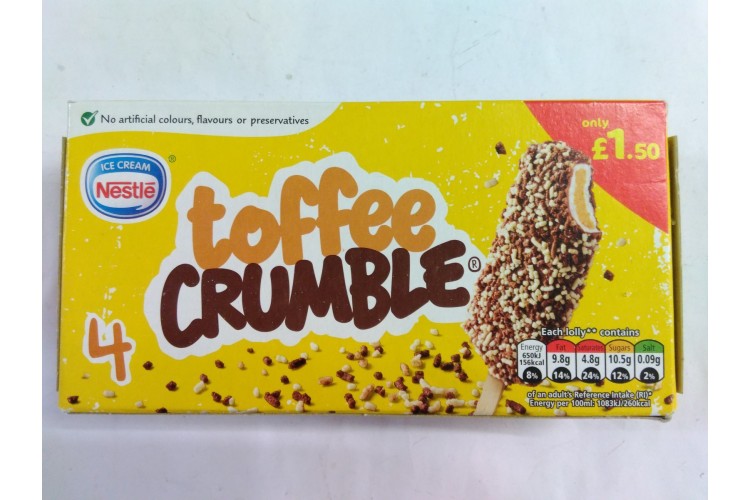 Toffee Crumble 4x Lollies 