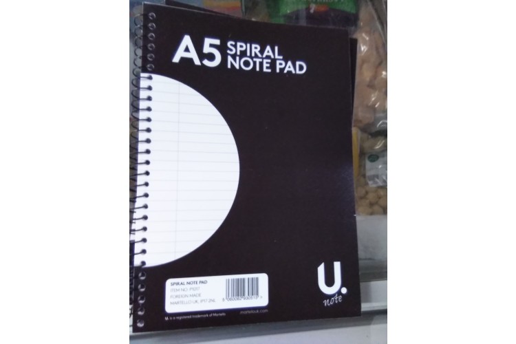 U. A5 Spiral Note Pad