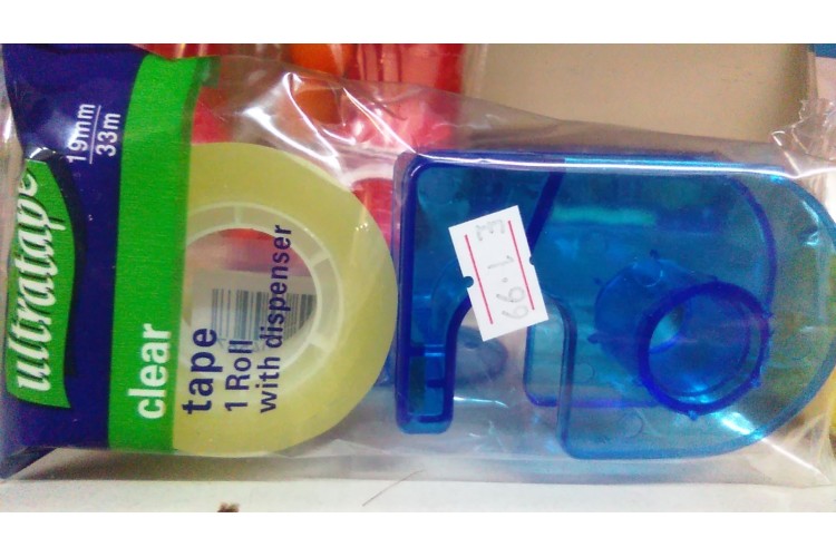 Ultratape Clear Tape 1 Roll with Dispenser
