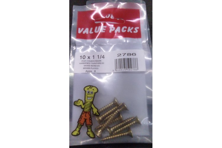 Value Packs Pozi Wood Screws 10 x 1 1/4