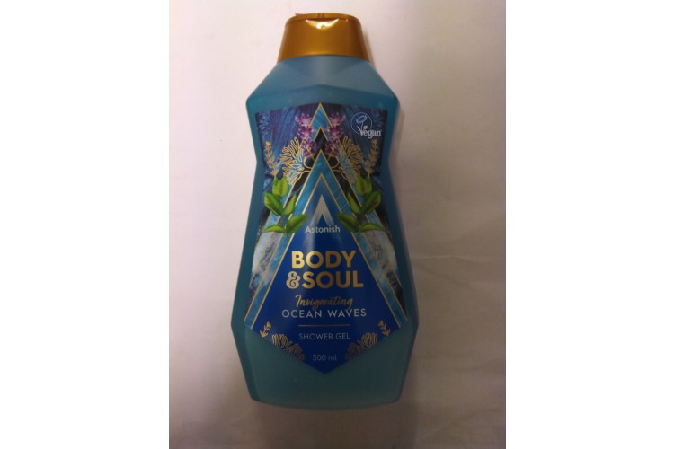 Vegan Astonish Body & Soul Ocean Waves  Shower Gel 500ml 