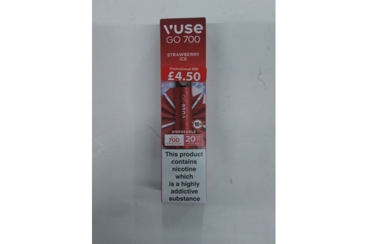 Vuse Go 700 Strawberry Ice Upto 700 Puffs PM 4.50