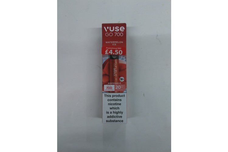 Vuse Go 700 Watermelon Ice Upto 700 Puffs PM 4.50