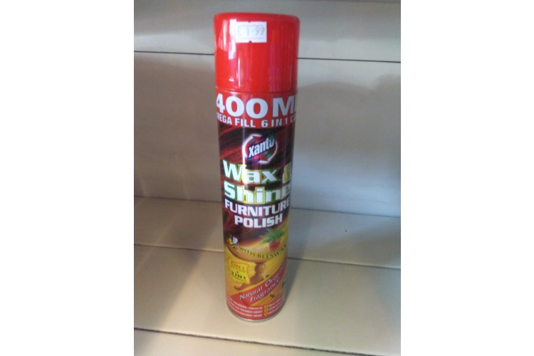 Xanto Wax & Shine FURNITURE POLISH WITH BEESWAX Natural Original Fragrance 400ml